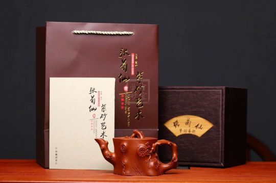 《梅樁》宜興紫砂壺工藝美術師純手工朱泥梅樁茶壺茶杯茶具