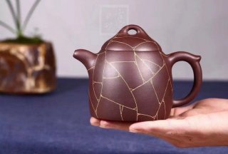 《金絲秦權》宜興紫砂壺工藝美術師手工紫泥泡茶壺秦權茶具