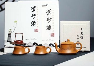 《禪悟》宜興紫砂壺工藝美術師手工黃金段竹茶壺茶具