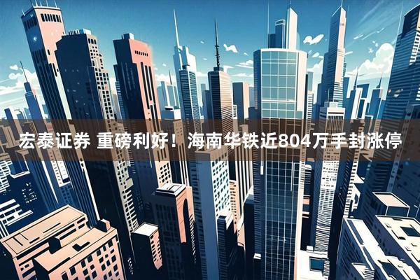 宏泰证券 重磅利好！海南华铁近804万手封涨停